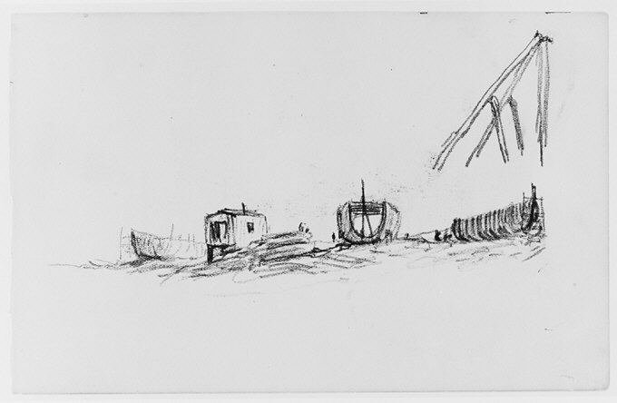 Shipyard (from Sketchbook) by Henry Ward Ranger
