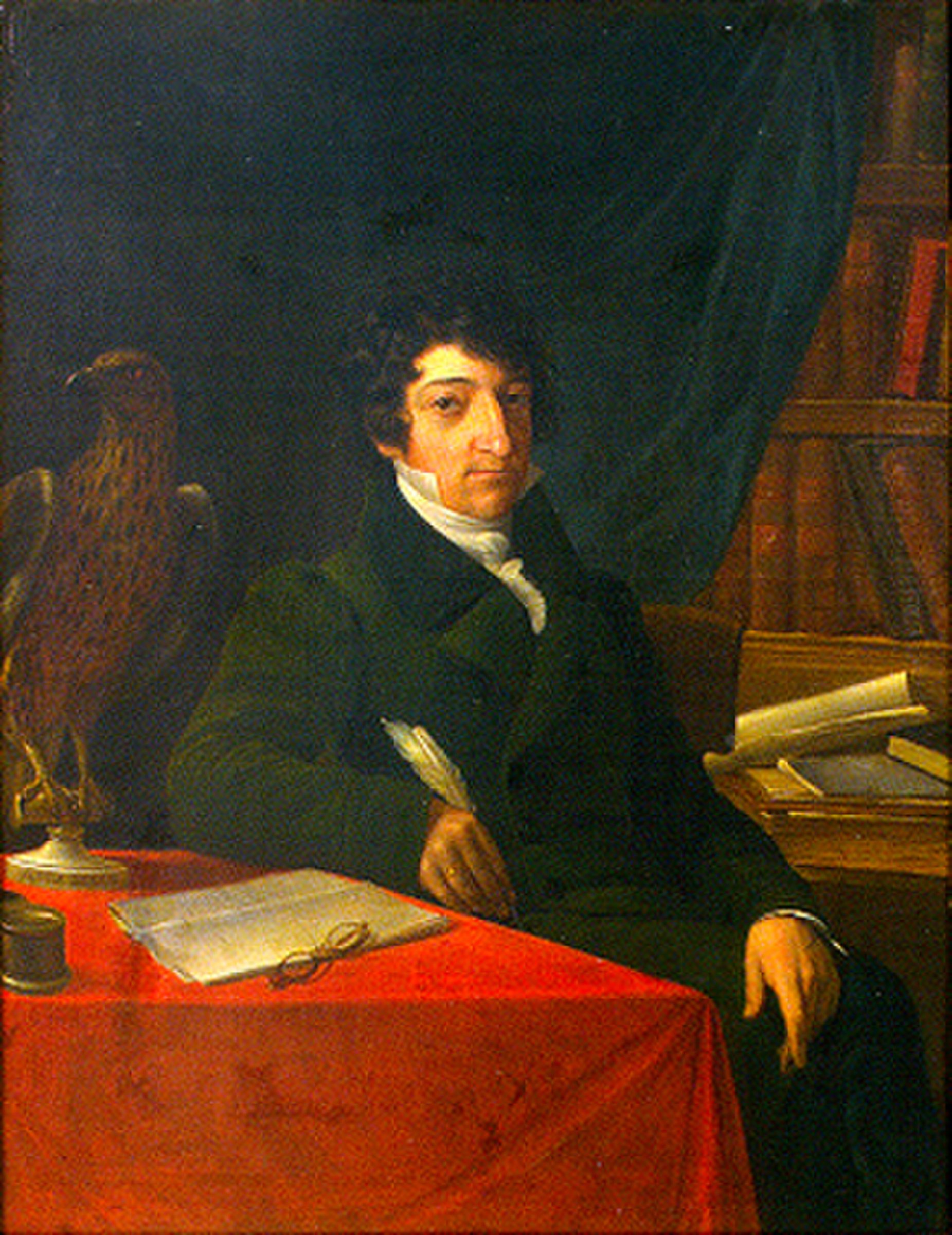 Portrait of Franco Andrea Bonelli (1784-1830), Italian naturalist by Giovanni Battista Biscarra