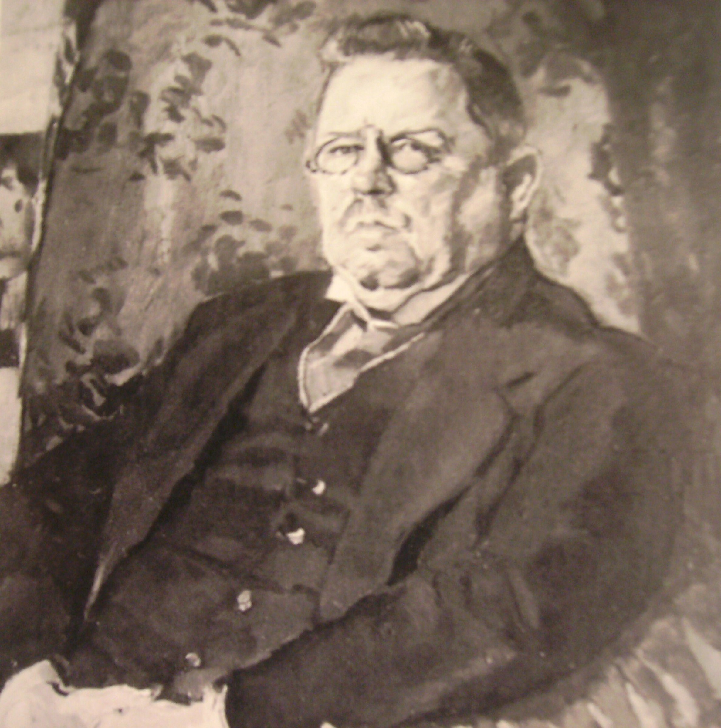 Porträt des Max Halbe. by Albert Weisgerber