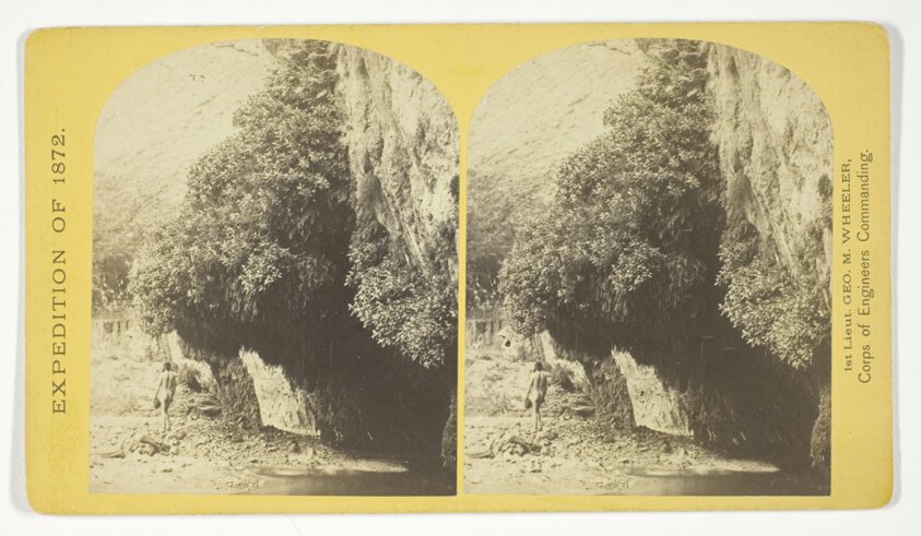 "The Bath," a dripping spring in Kanab Cañon. Temperature, 69° Fahr, No. 9 from the series "Geographical Explorations and Surveys West of the 100th Meridian" by William H. Key