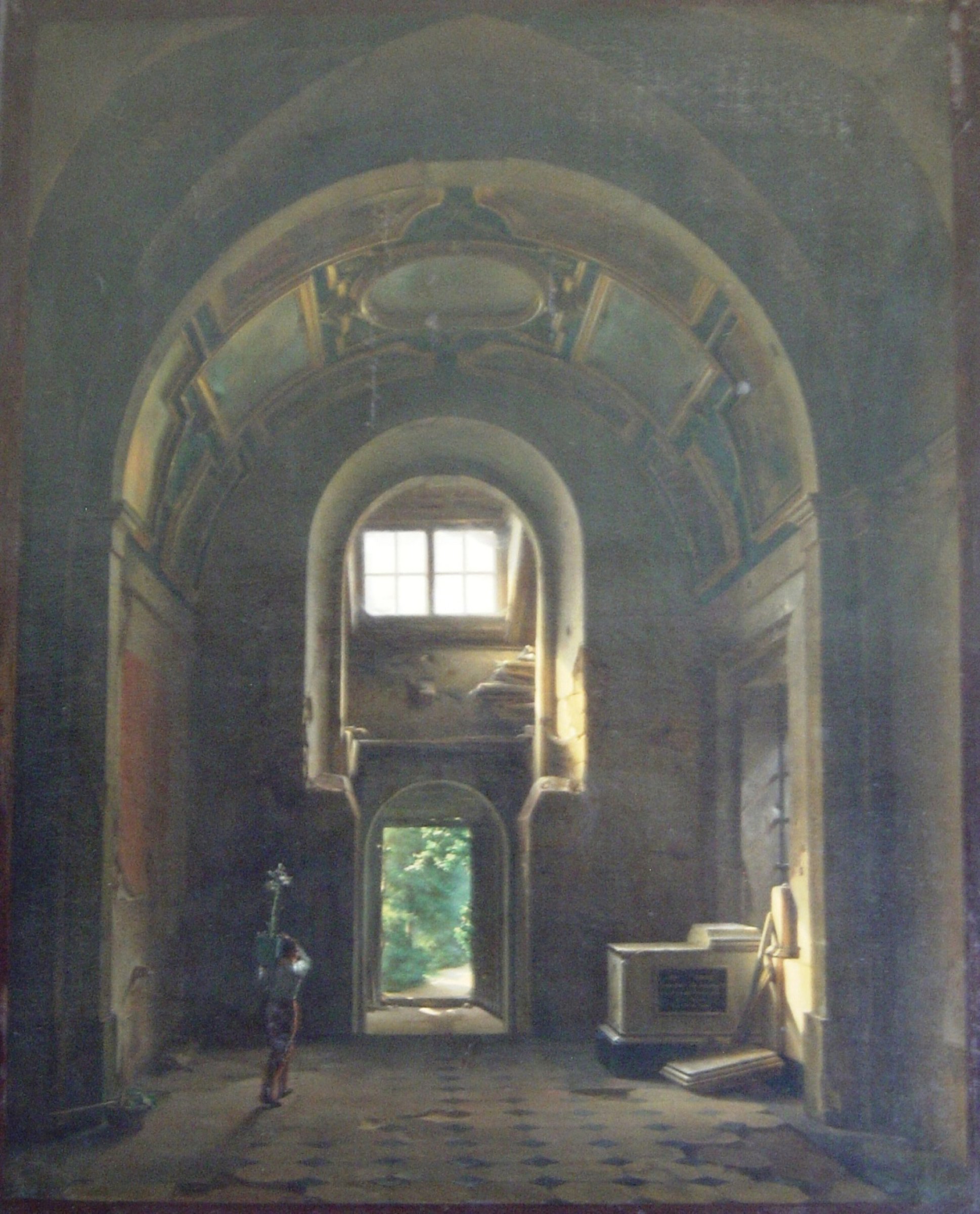 Interior of a Chapel of the Church of the Feuillants in Paris by Louis Daguerre