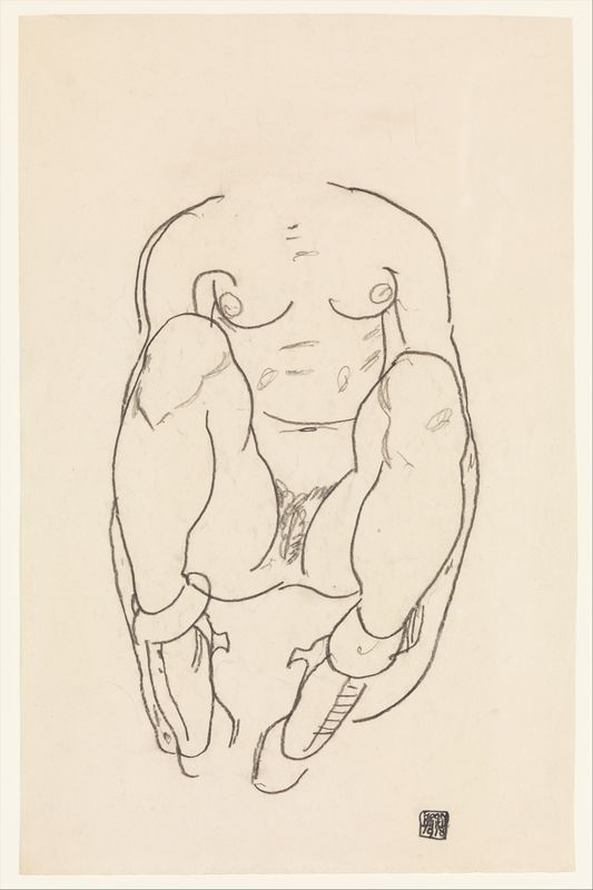 Torso of a Seated Woman with Boots