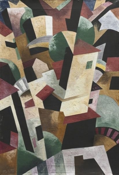 Landscape with Houses and Trees by Alexandra Exter
