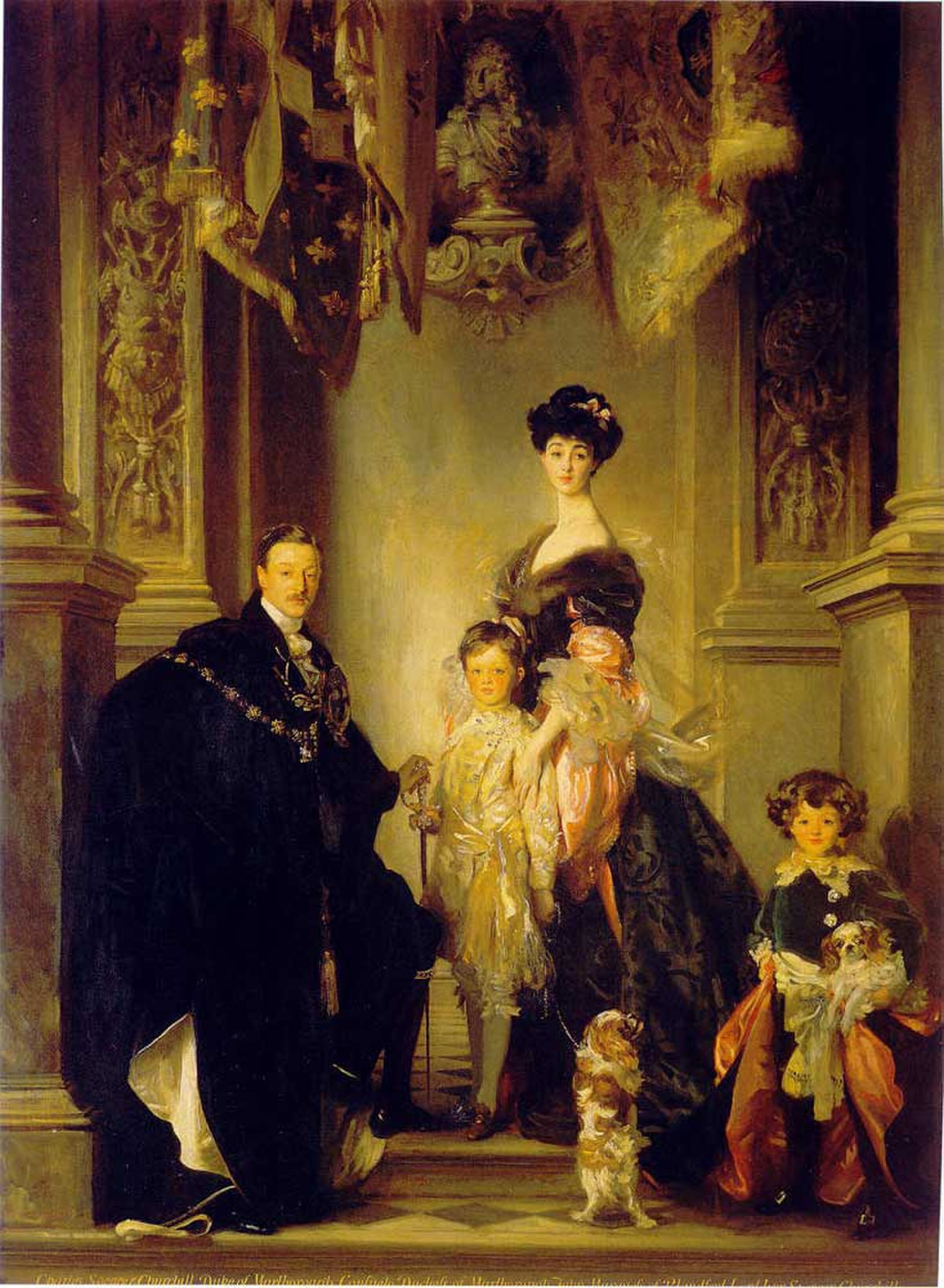Portrait of the 9th Duke of Marlborough with his family by John Singer Sargent