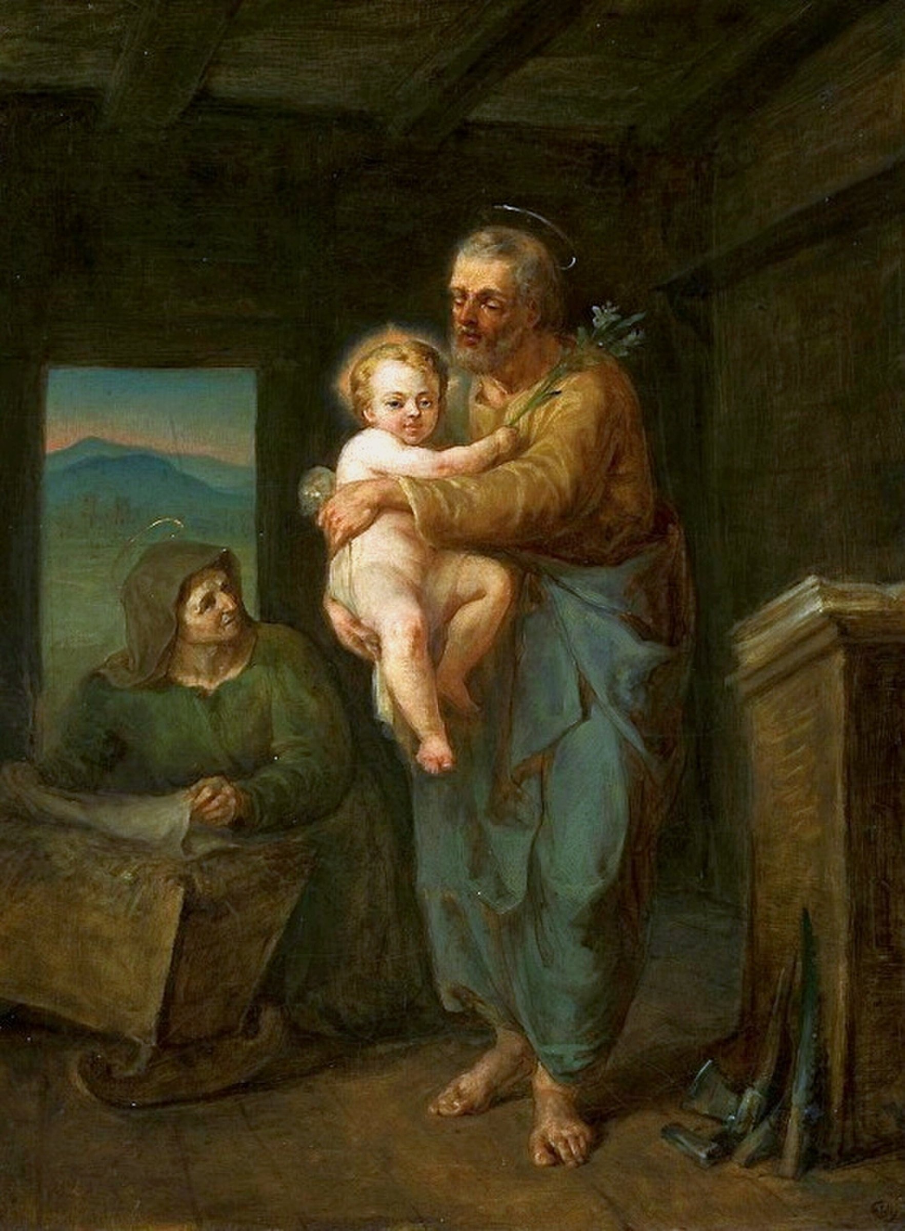 Saint Joseph with Jesus and Saint Anne by Wojciech Gerson