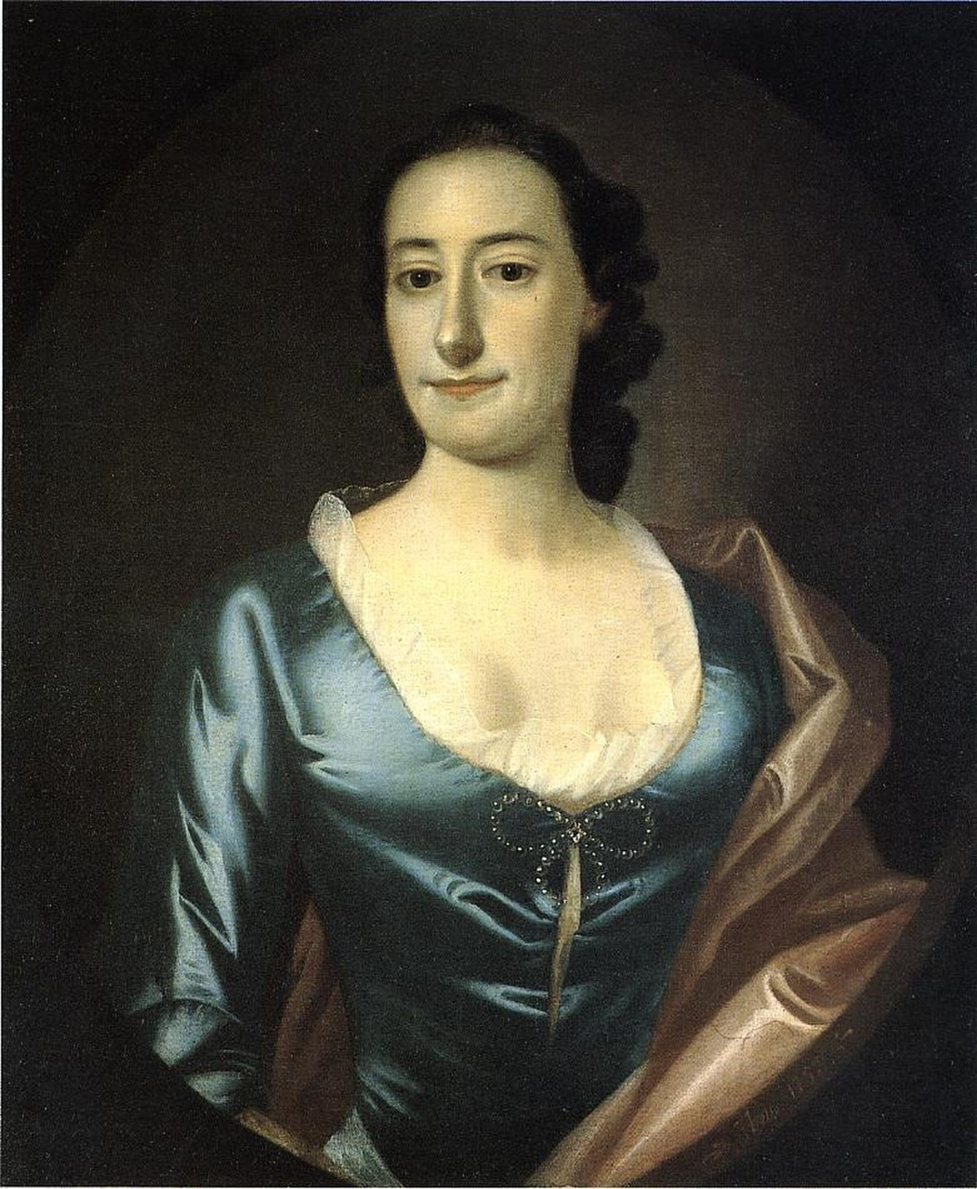 Porträt der Elizabeth Prioleau Roupell by Jeremiah Theus