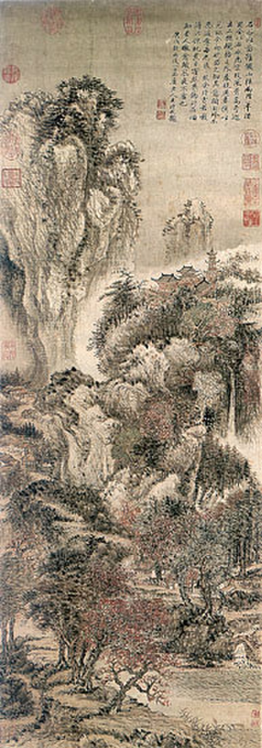 Mountains, Rivers, and Autumn-tinted Trees by Wang Hui