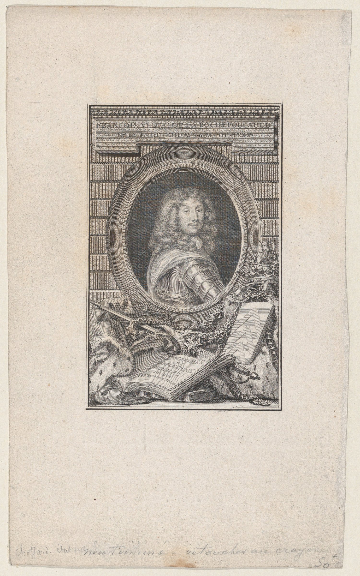 Portrait of François VI, duc de La Rochefoucauld by Philippe de la Salle