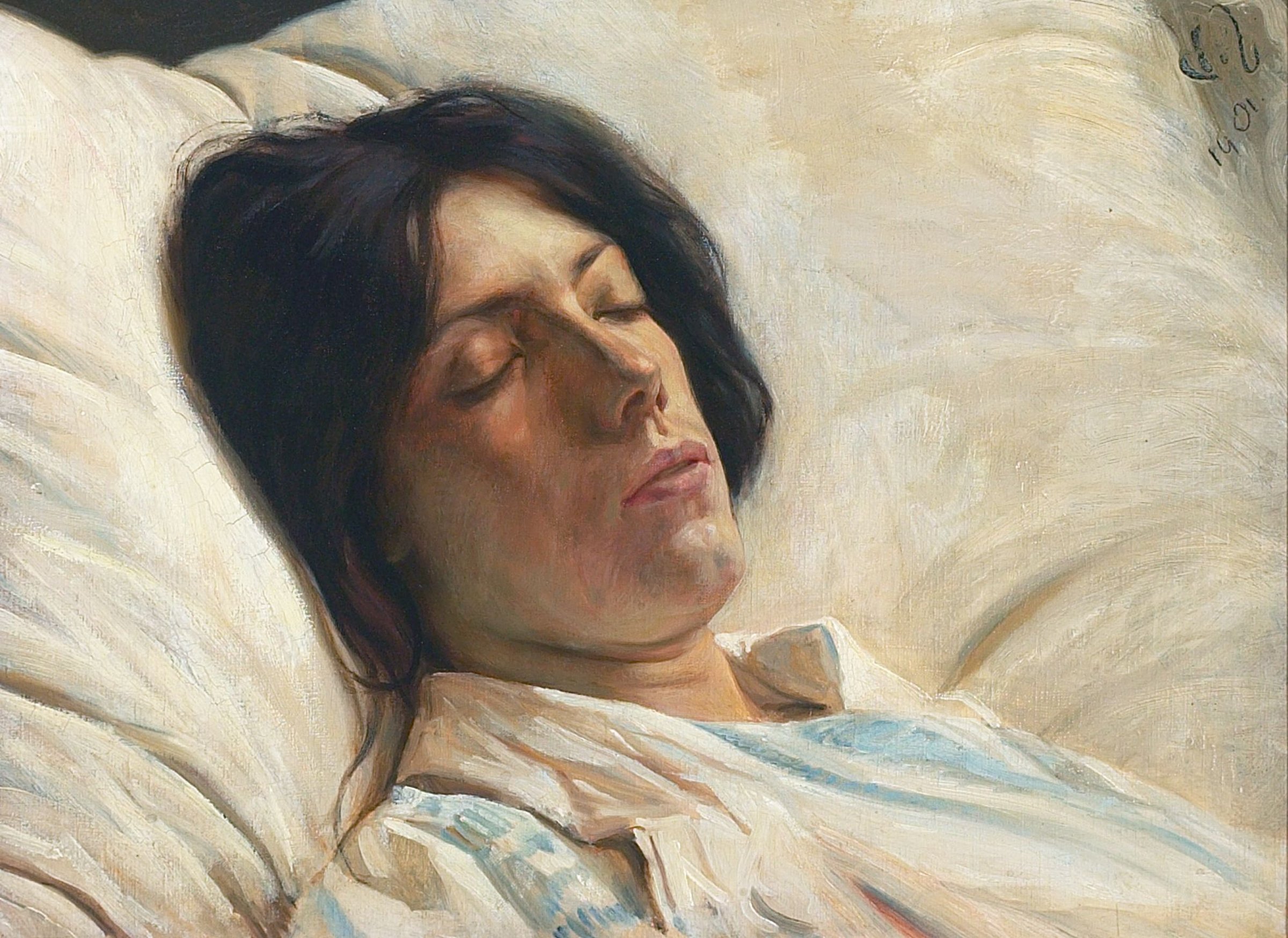 Sleeping Italian woman. by Valdemar Irminger