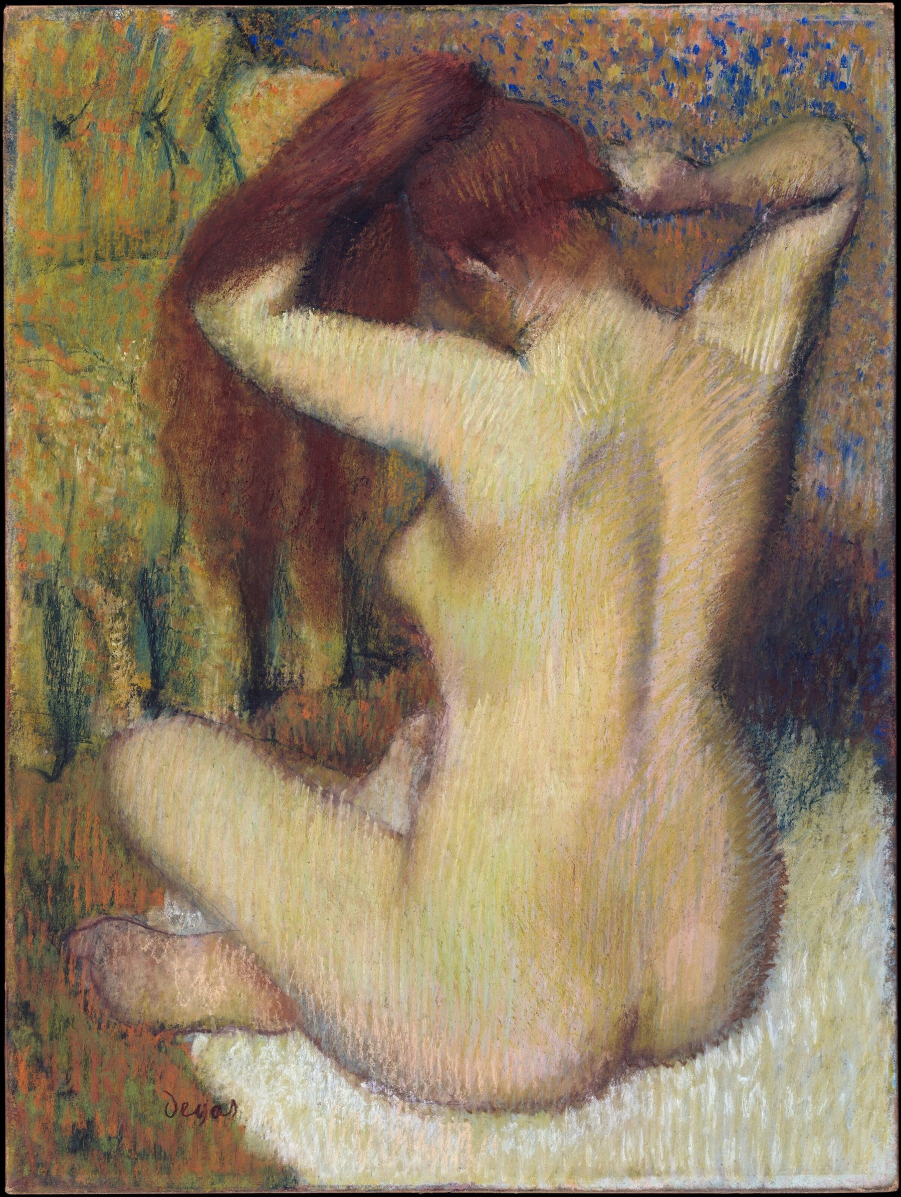 Nude Combing Her Hair by Félix Vallotton