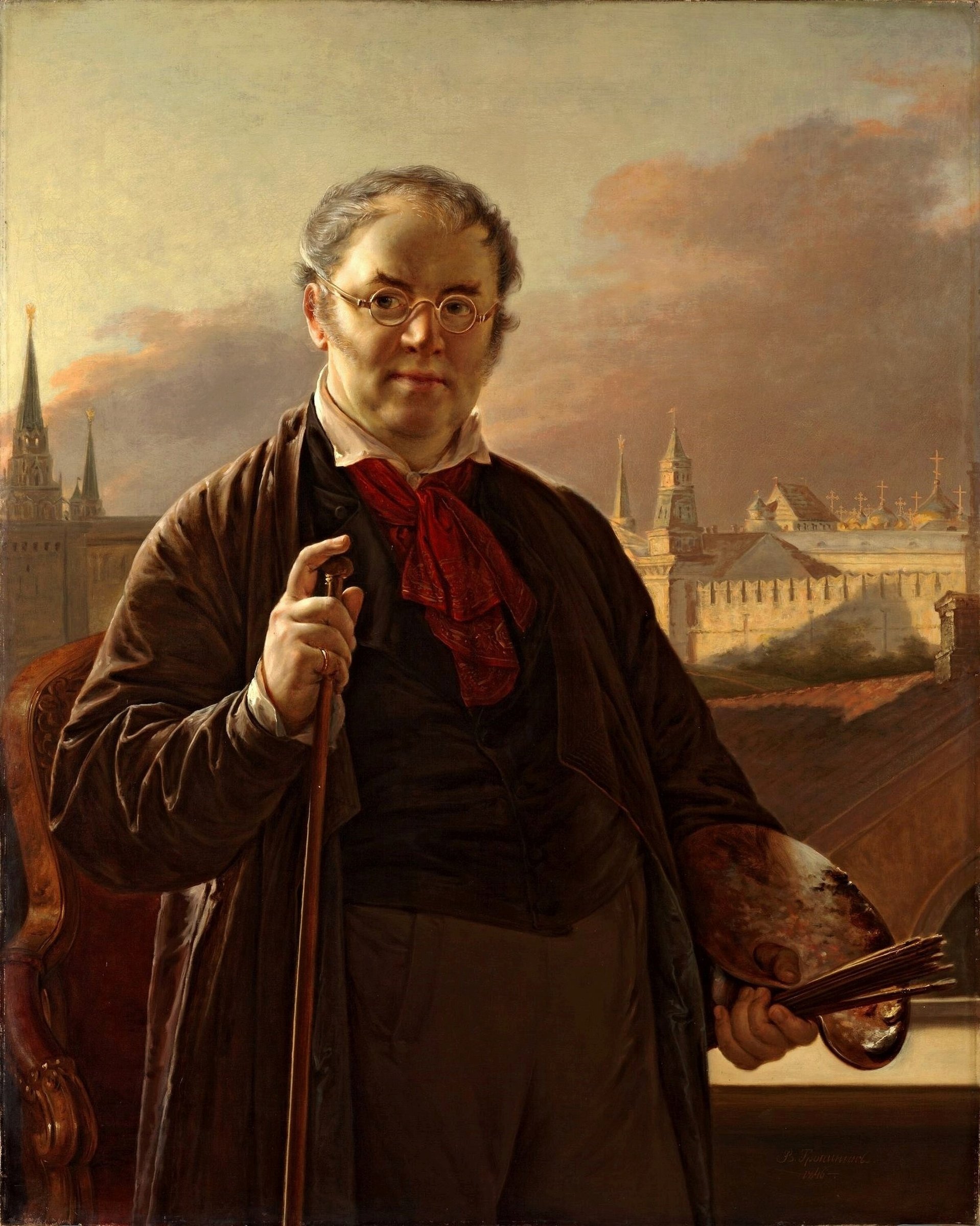 self-portrait by Vasily Andreevich Tropinin