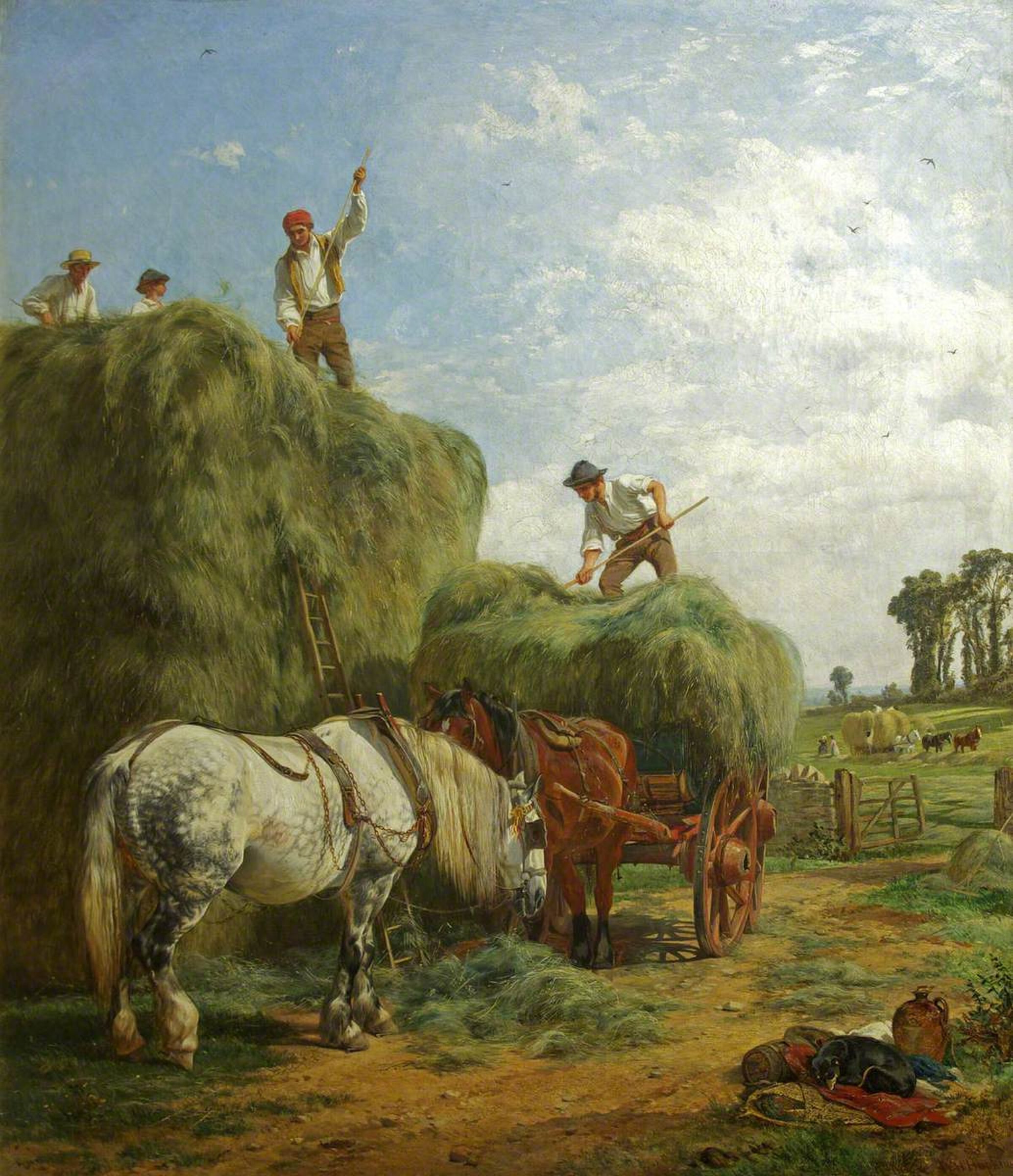 Haymaking at Kings Weston by William Henry Hopkins