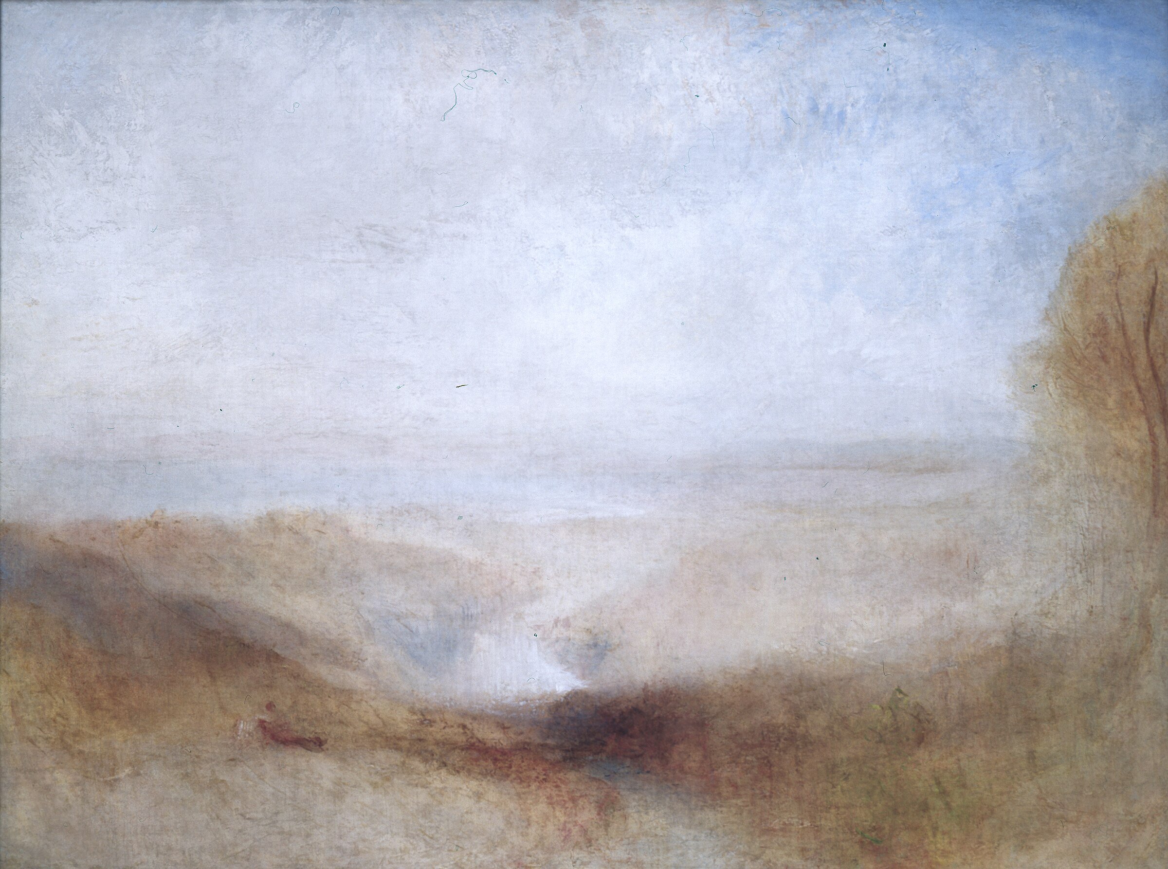 Landscape with a river and a bay in the background by J. M. W. Turner