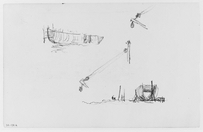 Study: Shipyard (from Sketchbook) by Henry Ward Ranger