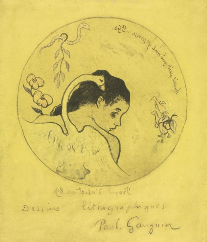 Volpini Suite: Design for a Plate: Leda and the Swan (Projet d'Assiette: Léda et le Cygne)