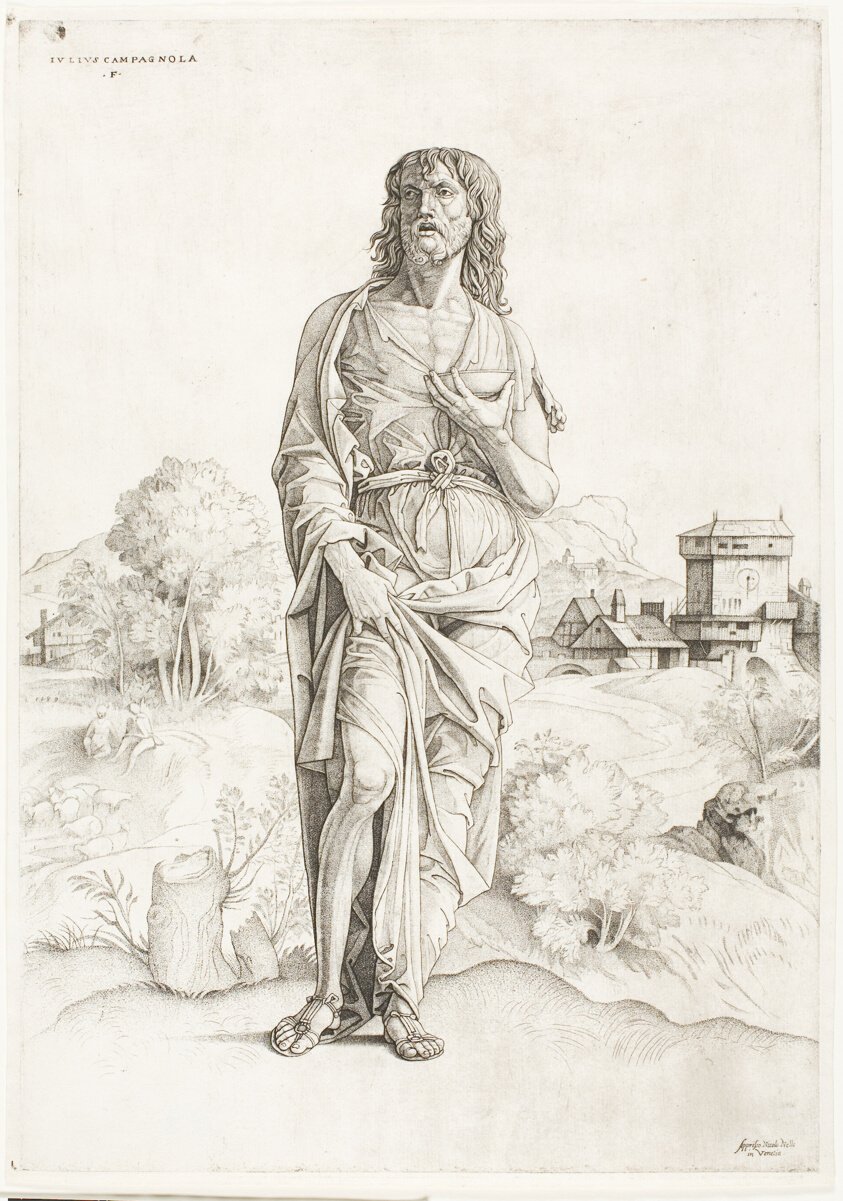 Saint John the Baptist by Giulio Campagnola