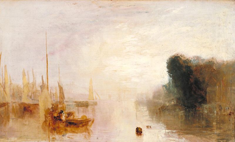 Sketch for ‘East Cowes Castle, the Regatta Starting for Their Moorings’ No. 2