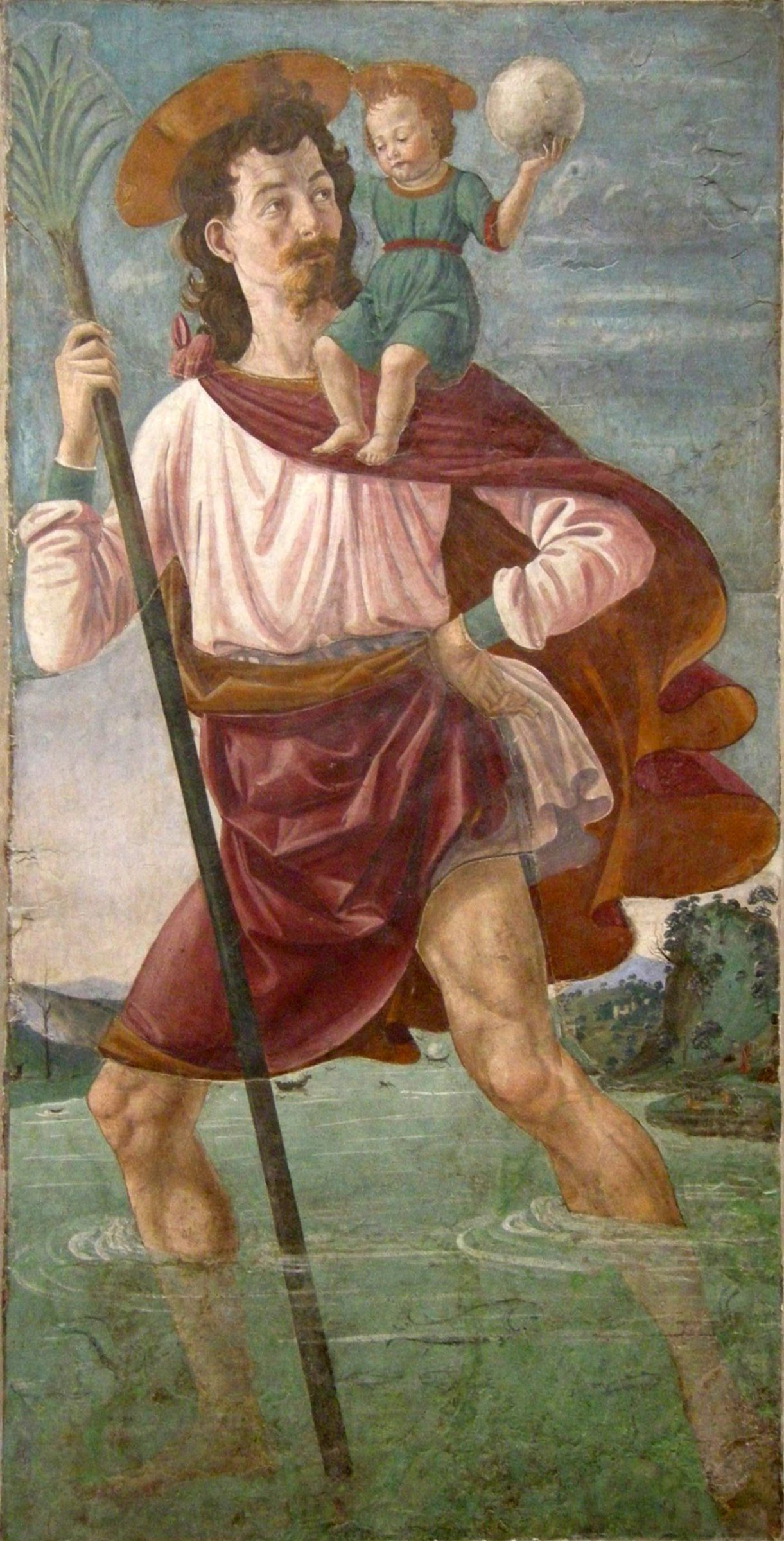 Saint Christopher and the Infant Christ by Domenico Ghirlandaio