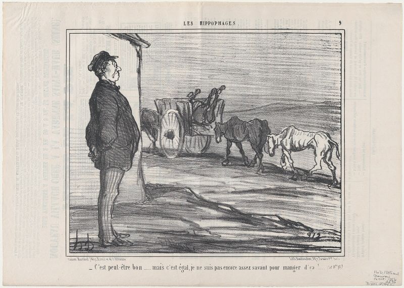 C'est peut-être bon...mais c'est égal..., from Les Hippophages, published in Le Charivari, October 23, 1856