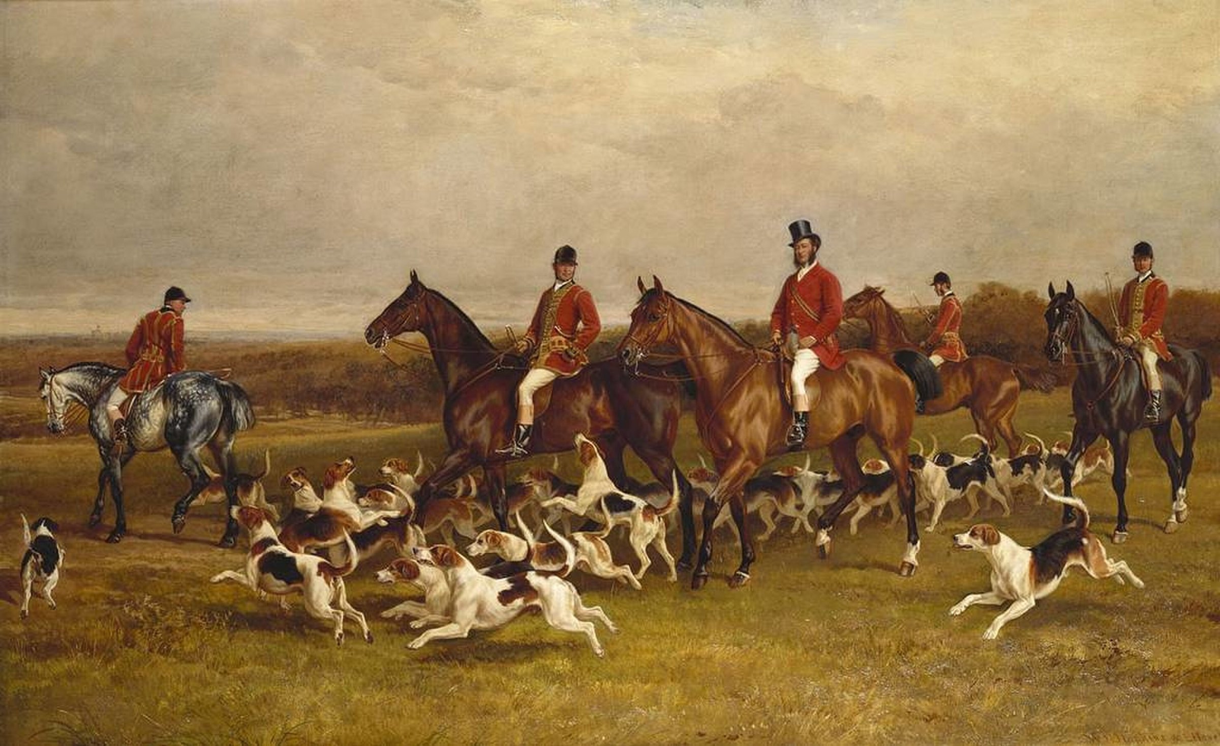 Her Majesty's Buckhounds with the Earl of Hardwicke, Huntsmen and Whips by William Henry Hopkins