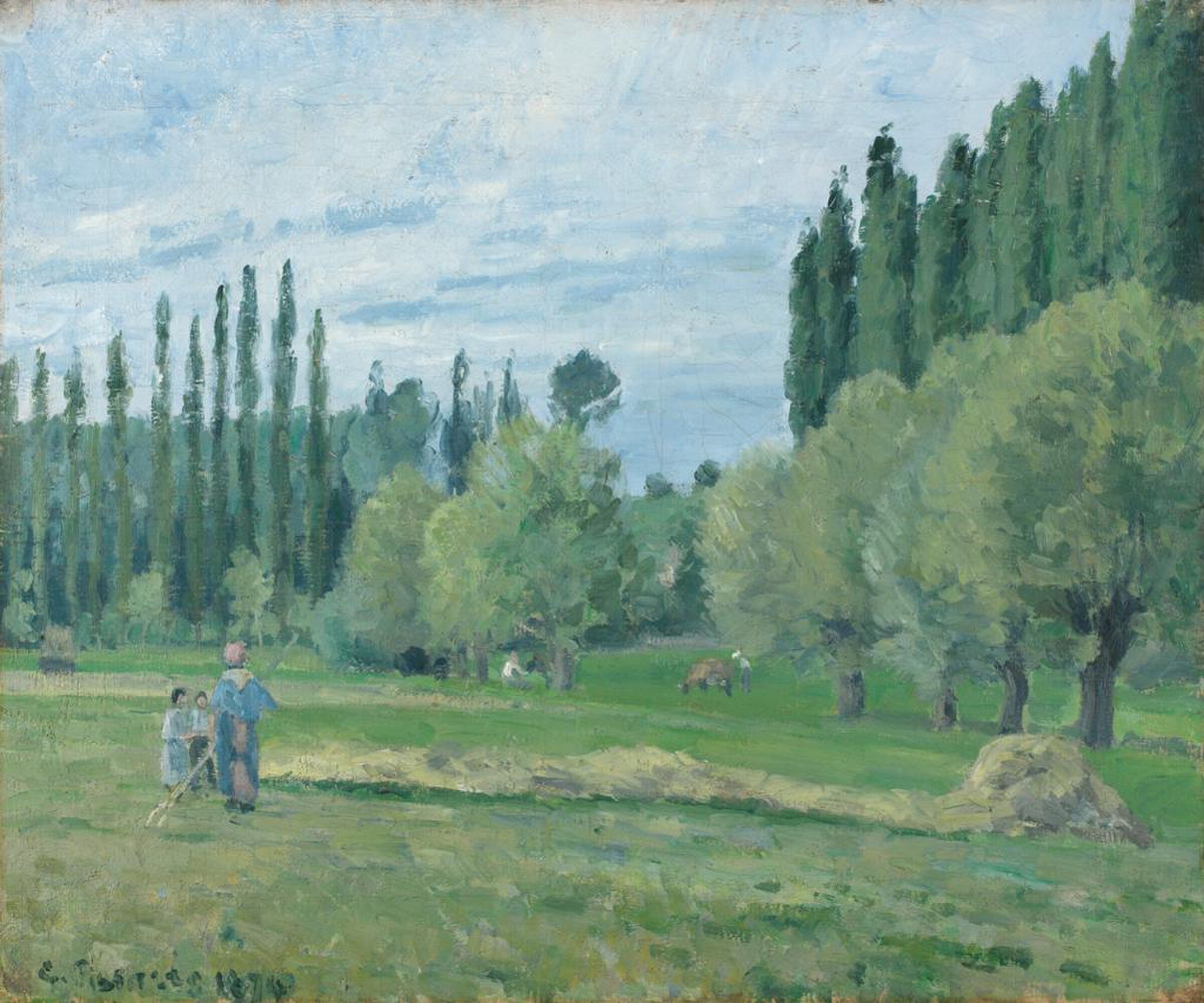 Haymaking by Camille Pissarro