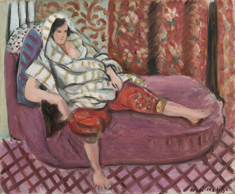 Woman on Rose Divan