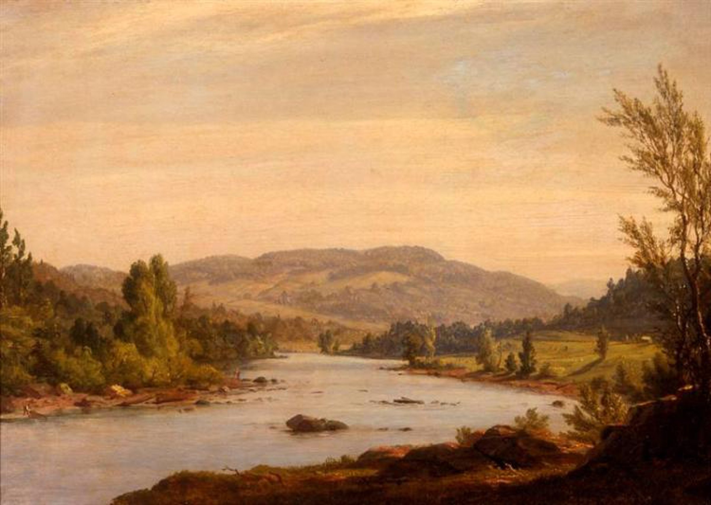 Landscape with River (Scene in Northern New York) by Sanford Robinson Gifford