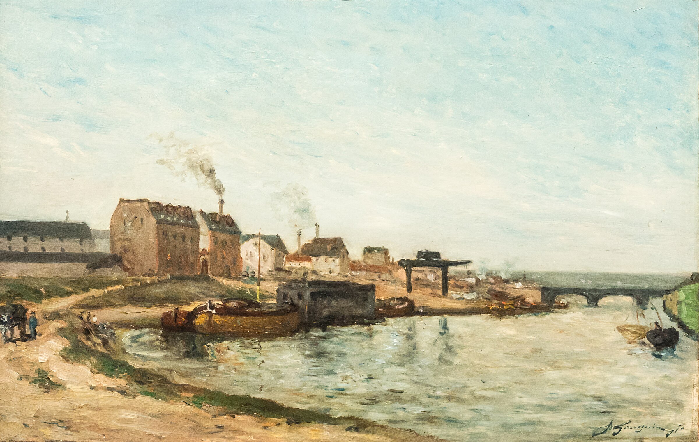 The Seine at Pont de Grenelle by Paul Gauguin