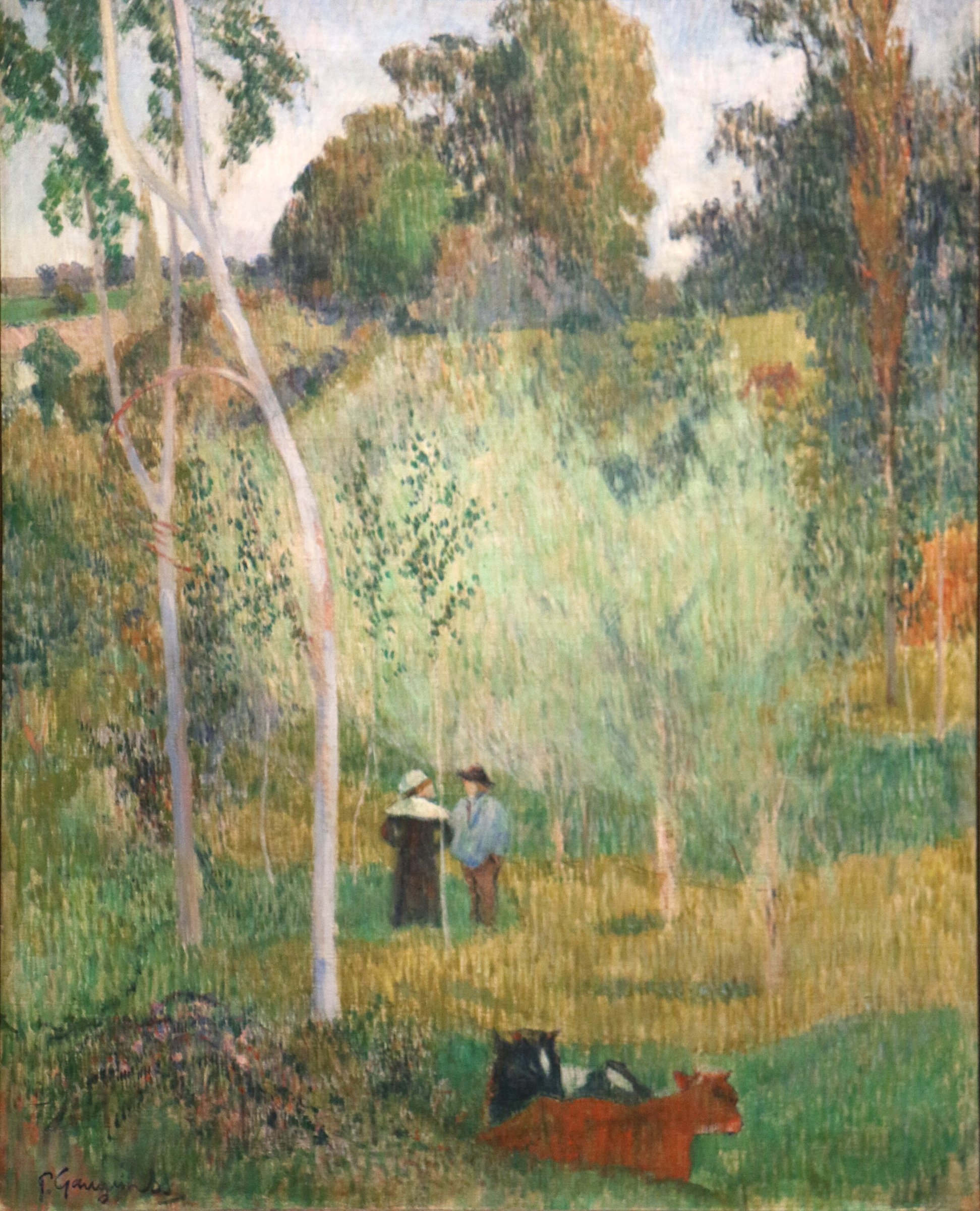 Conversation in the fields. Pont-Aven — 1888