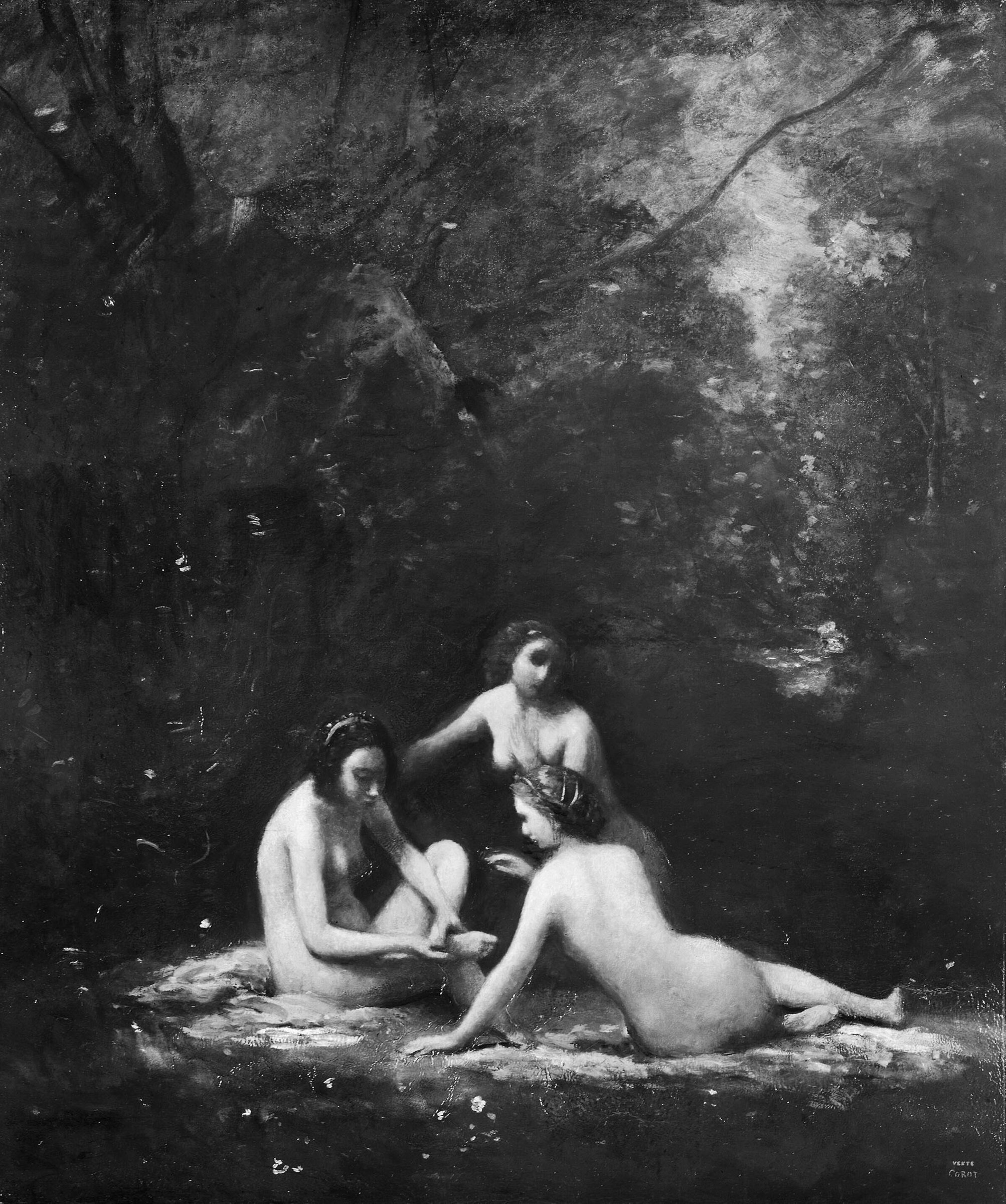 Nymphs Leaving the Bath — Jean Baptiste Camille Corot