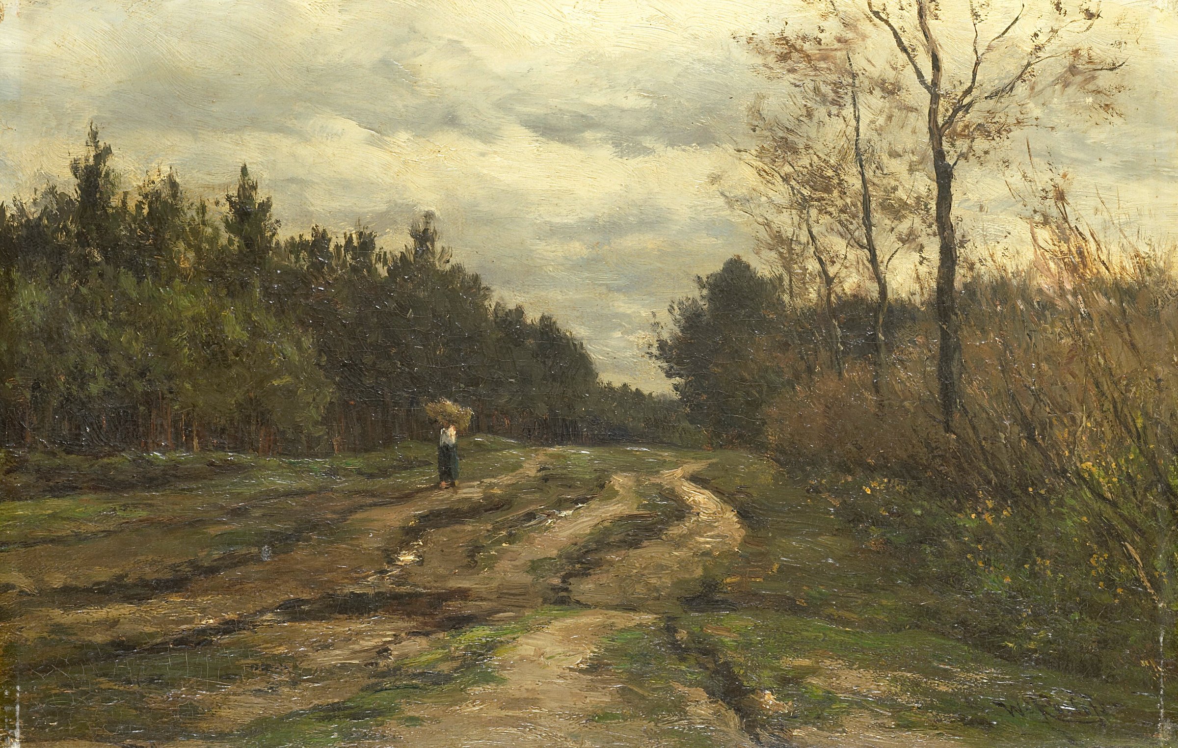 Country Road near Laren, (Province of North Holland) by Willem Roelofs
