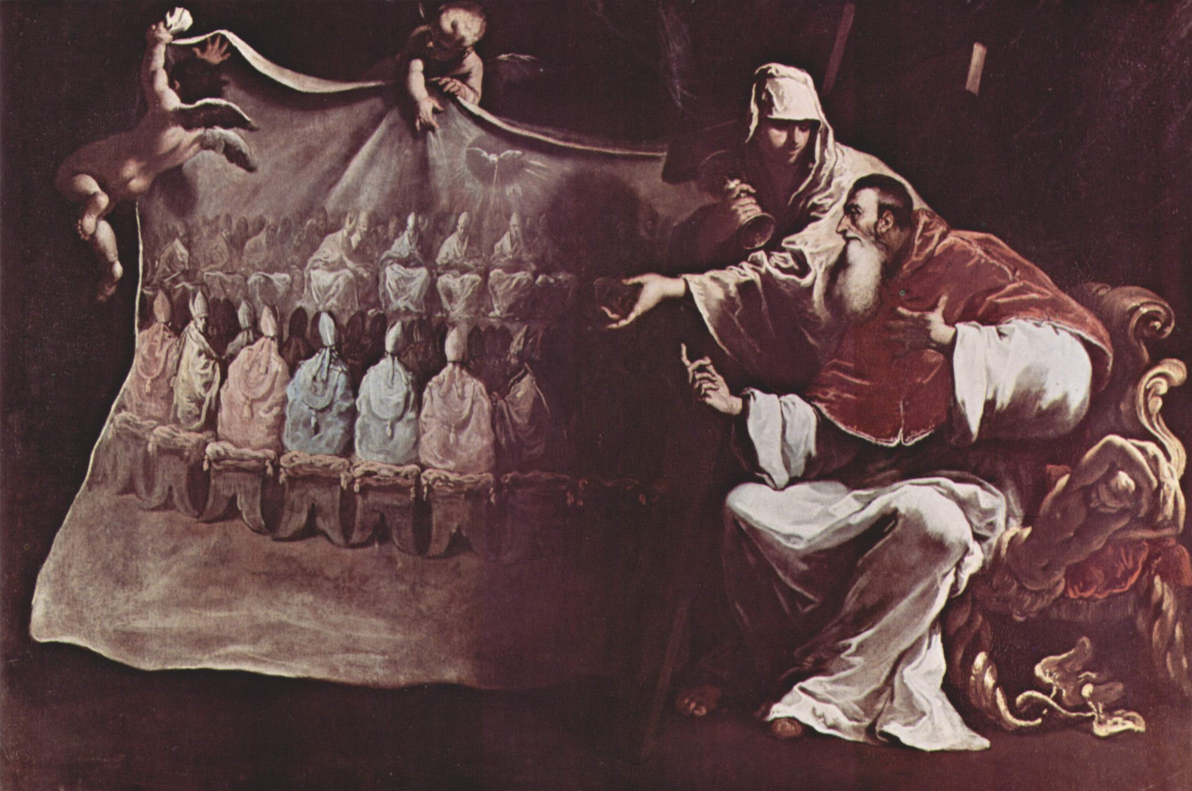 Paul III inspired by faith to summon the Council of Trent by Sebastiano Ricci