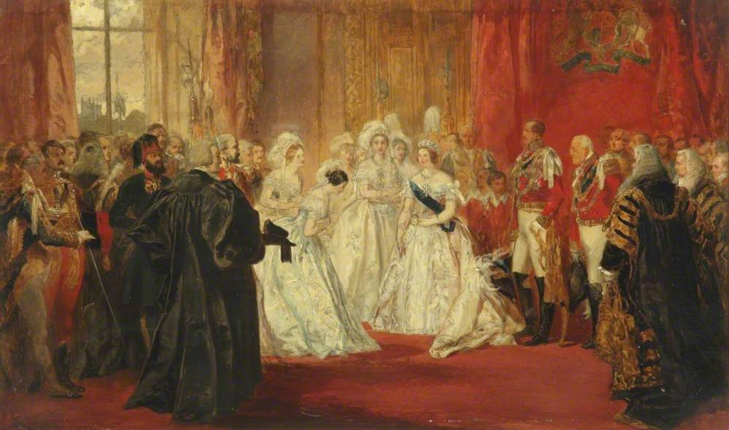 Her Majesty the Queen Holding a Drawing Room at St James's Palace by John Gilbert