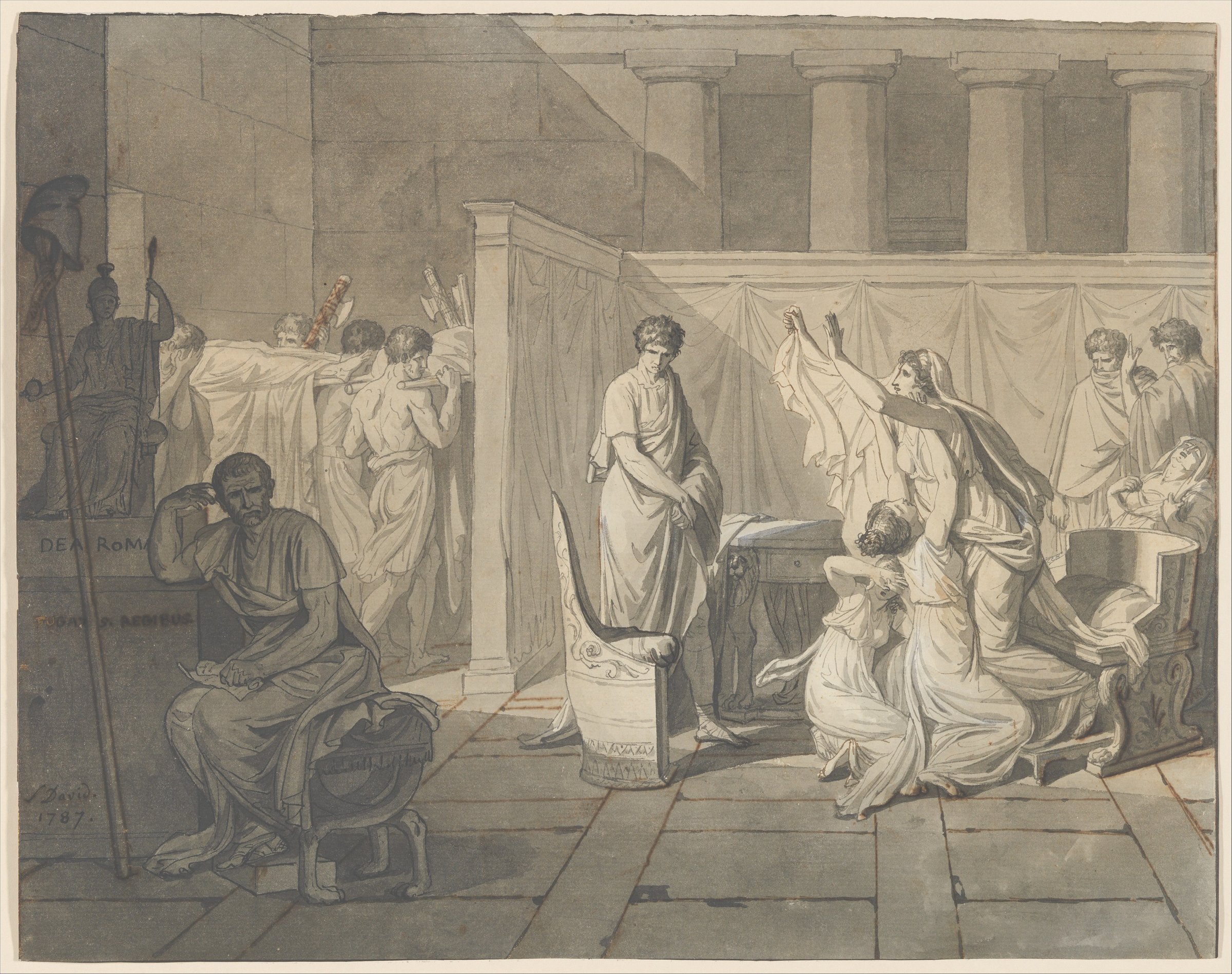 The Lictors Bringing Brutus the Bodies of his Sons by Jacques-Louis David