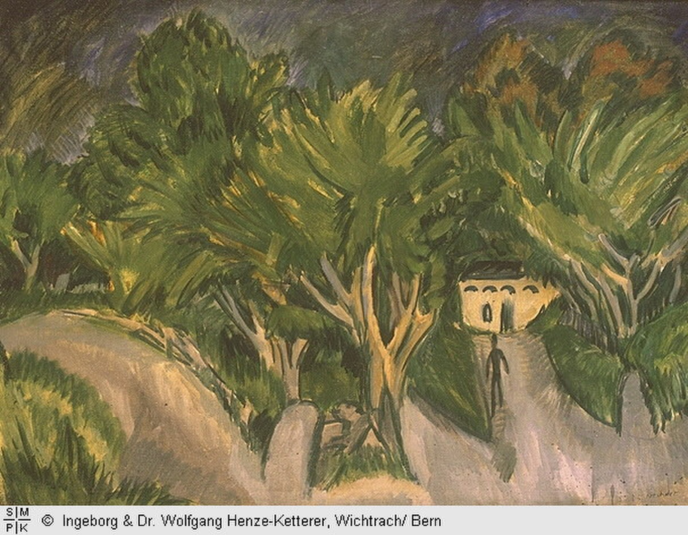 House among Trees (Fehmarn) by Ernst Ludwig Kirchner