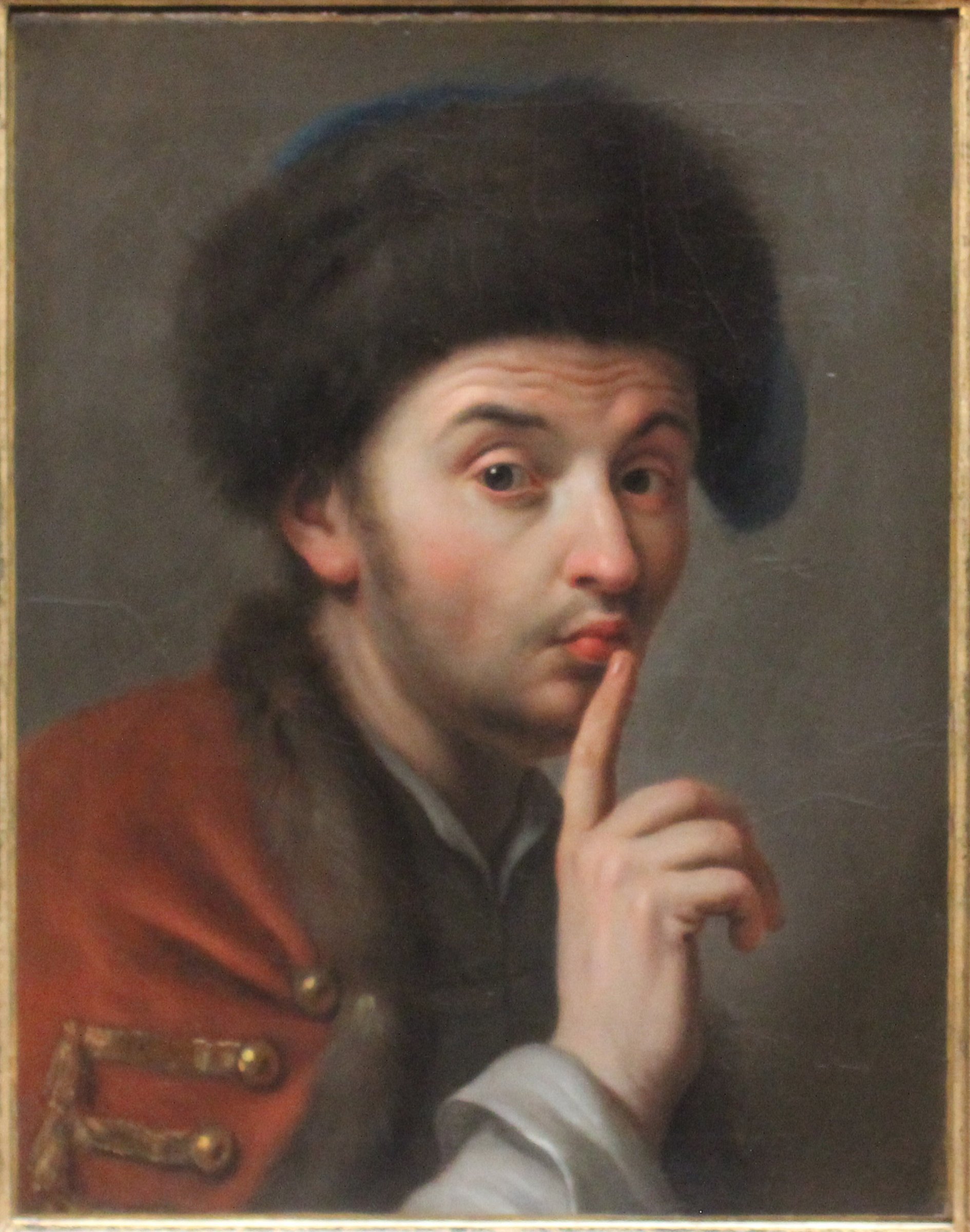 Man with fur cap by Pietro Rotari
