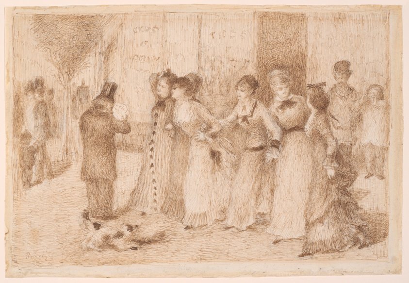 Workers' Daughters on the Outer Boulevard (Illustration for Émile Zola's "L'Assommoir") by Pierre-Auguste Renoir