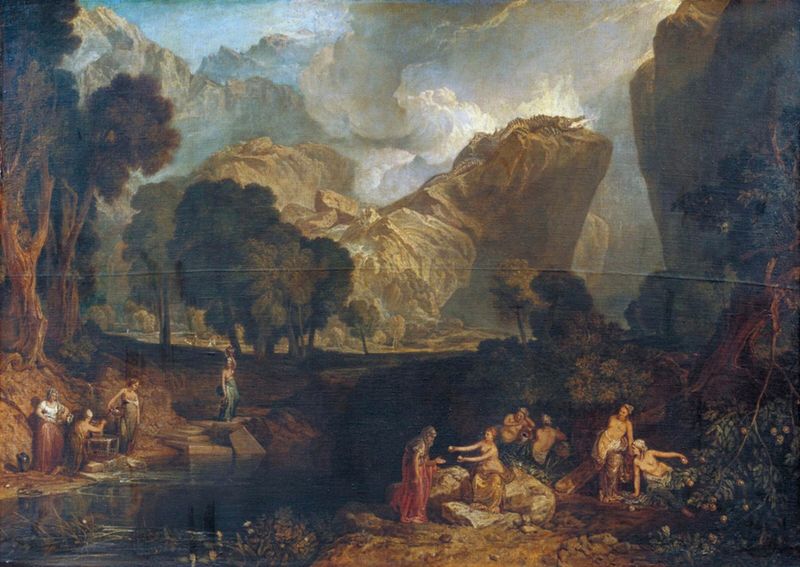The Goddess of Discord Choosing the Apple of Contention in the Garden of the Hesperides