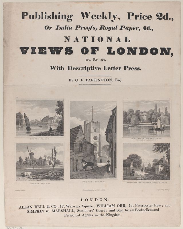 Trade Card for C. F. Partington, Printer