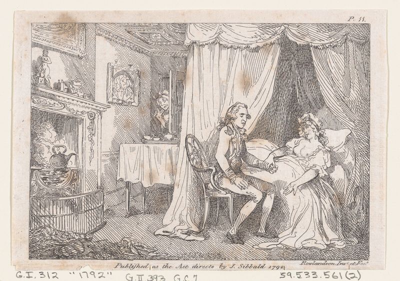 Lady Booby attempts to seduce the immaculate Joseph, from "The Adventures of Joseph Andrews, and His Friend Mr. Abraham Adams"