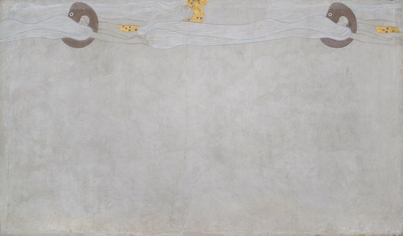 Beethoven Frieze (plate 4, left wall): Yearning for Happiness