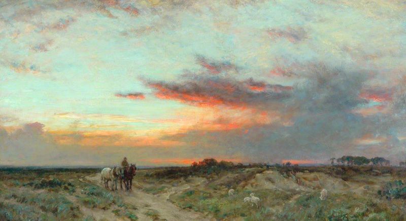 Across the Moor at Sunset
