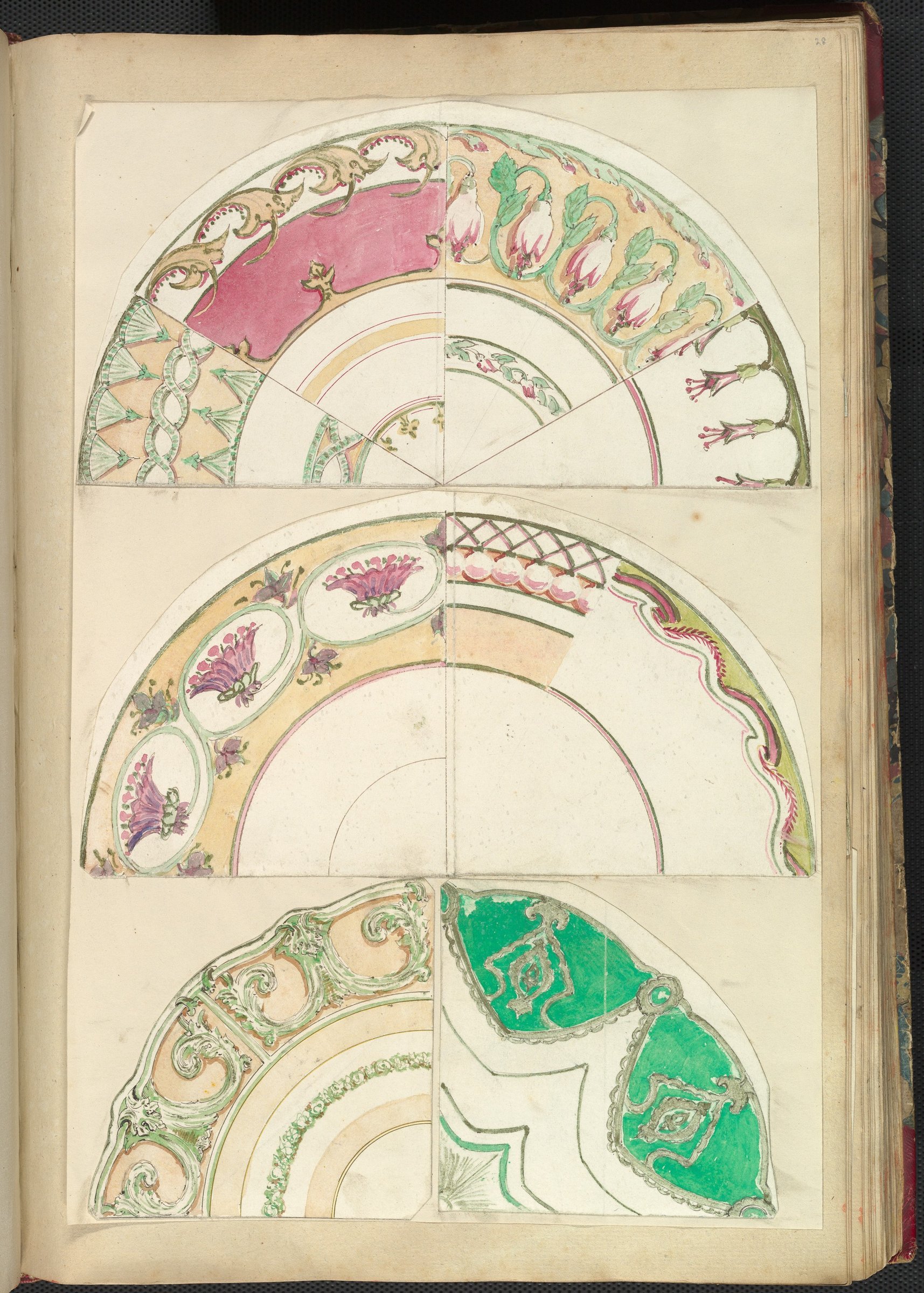Nine Designs for Decorated Plates by Samuel Alcock & Company