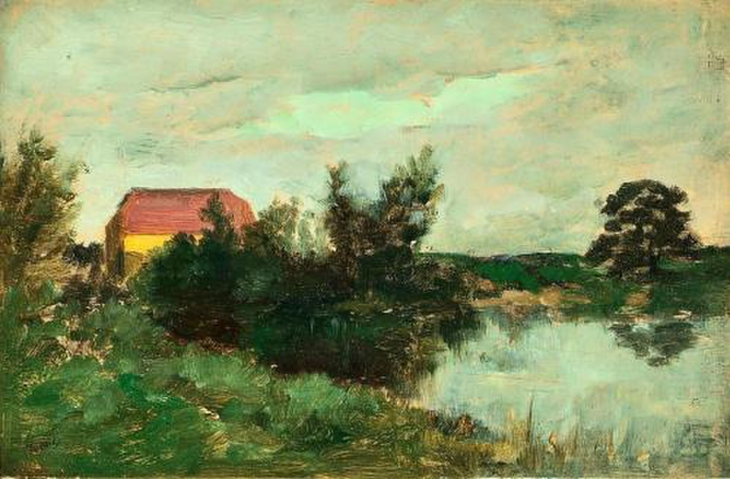 A Lake Scene by William York Macgregor