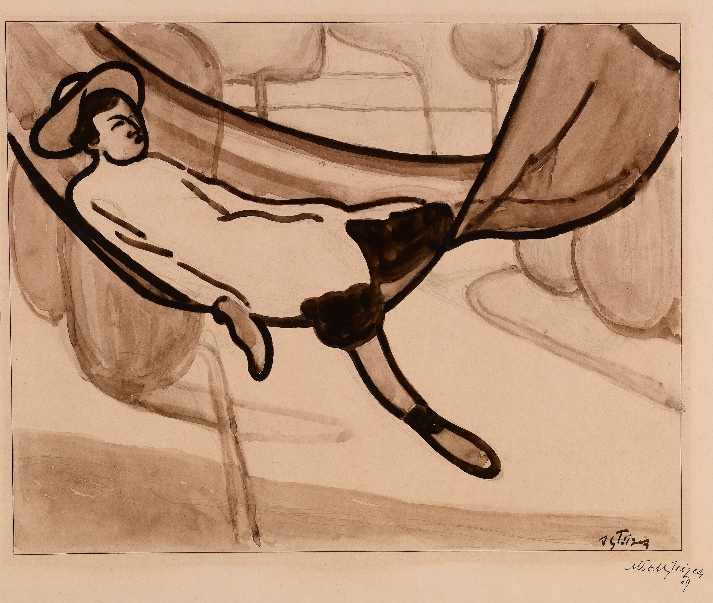 Man in a Hammock by Albert Gleizes