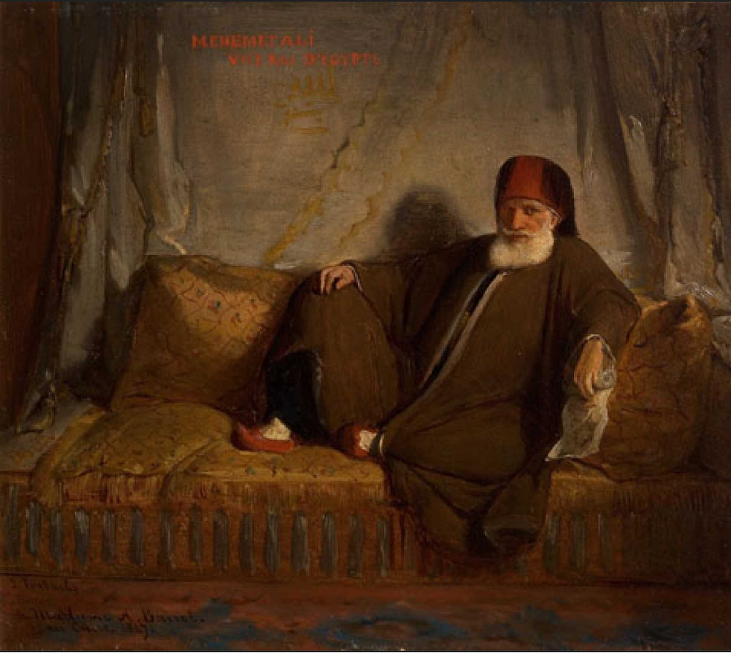 Sketch for the portrait of Muhammad Ali, viceroy of Egypt by Jean-François Portaels