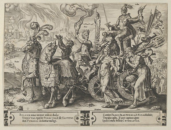 The Triumph of War, from The Cycle of the Vicissitudes of Human Affairs, plate 5 by Cornelis Cort