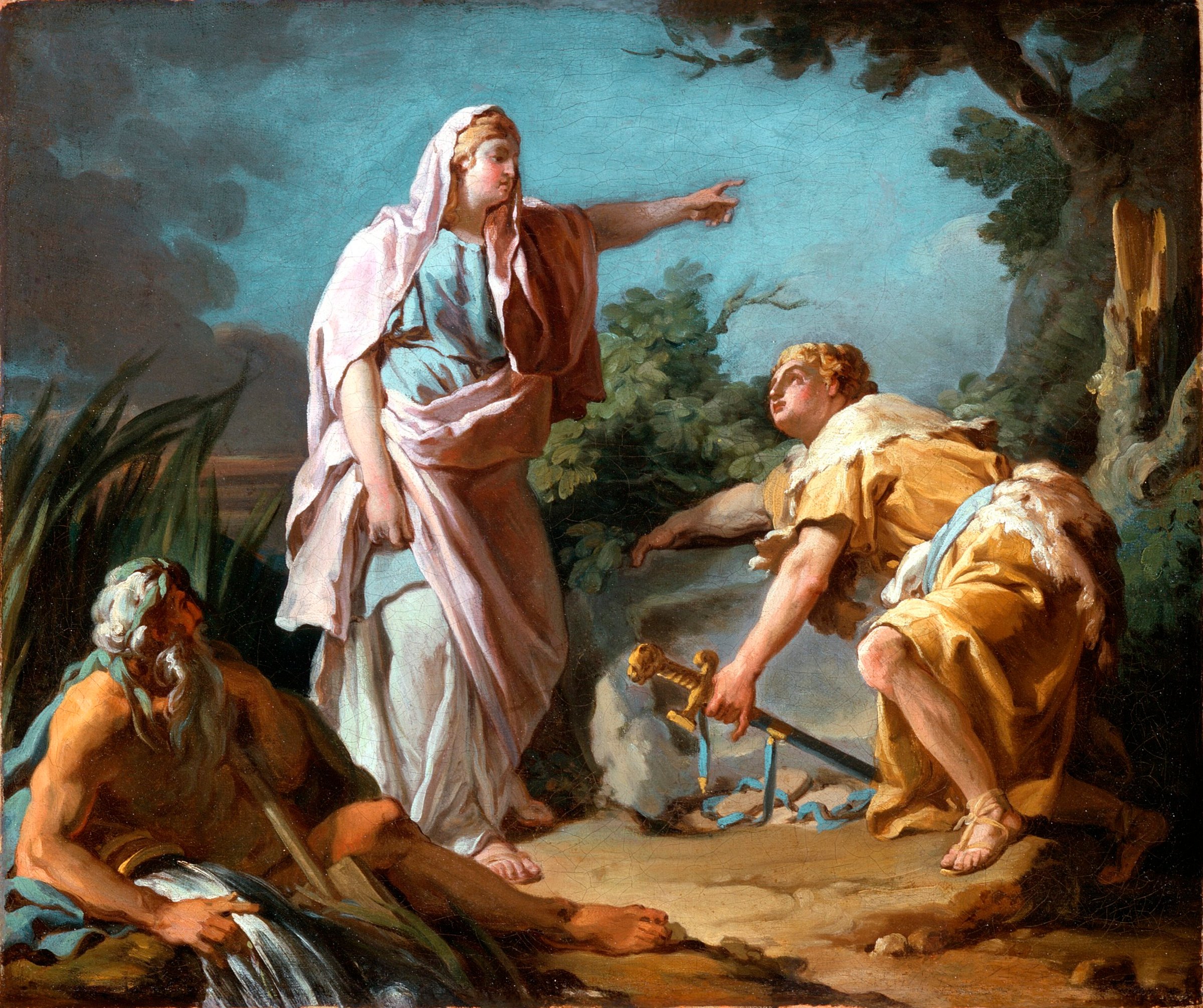 Aethra Showing her Son Theseus the Place Where his Father had Hidden his Arms by Nicolas-Guy Brenet