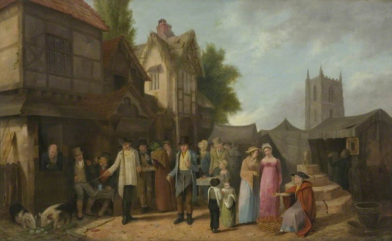 Scene outside an Inn (perhaps at Long Ashton), Bristol