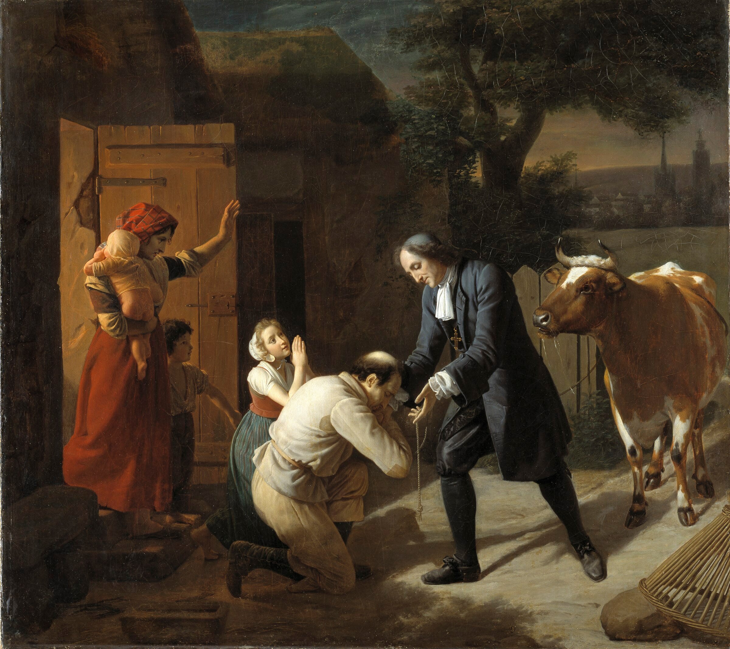 Fénélon returns a Stolen Cow to a Peasant by Louis Hersent